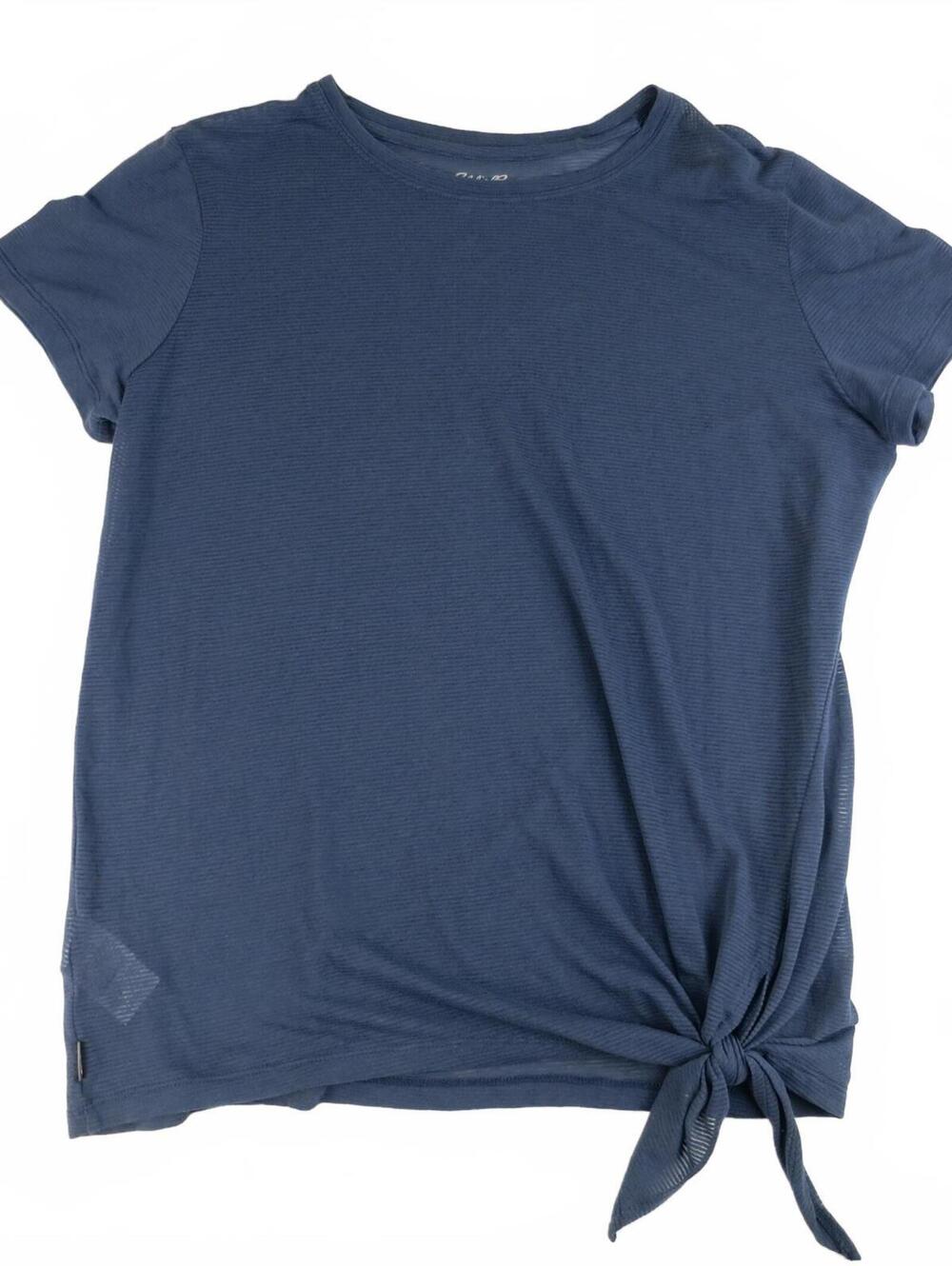 Eddie Bauer Women's XL Gray Short Sleeve Tie Front Top